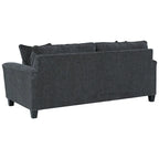 Abinger Contemporary Chenille Sofa with Track Arms & Throw Pillows – 89W x 38D x 39H
