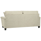 Abinger Contemporary Chenille Sofa with Track Arms & Throw Pillows – 89W x 38D x 39H