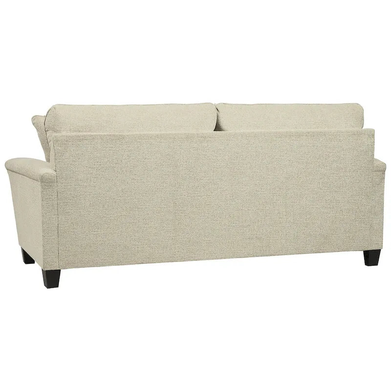 Abinger Contemporary Chenille Sofa with Track Arms & Throw Pillows – 89W x 38D x 39H