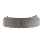 Neutral Modern 4-Seat Rectangle Curved Sofa – 117 x 49 x 31