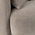Neutral Modern 4-Seat Rectangle Curved Sofa – 117 x 49 x 31