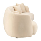 Neutral Modern 4-Seat Rectangle Curved Sofa – 117 x 49 x 31