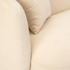 Neutral Modern 4-Seat Rectangle Curved Sofa – 117 x 49 x 31