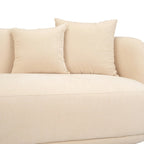 Neutral Modern 4-Seat Rectangle Curved Sofa – 117 x 49 x 31