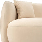 Neutral Modern 4-Seat Rectangle Curved Sofa – 117 x 49 x 31
