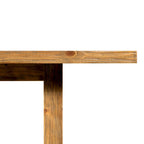 Marie Rustic Solid Pine Dining Table with Trestle Base – Honey Hue, 2 Sizes