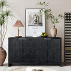 Farmhouse Style 4-Door Wooden Sideboard Buffet Cabinet