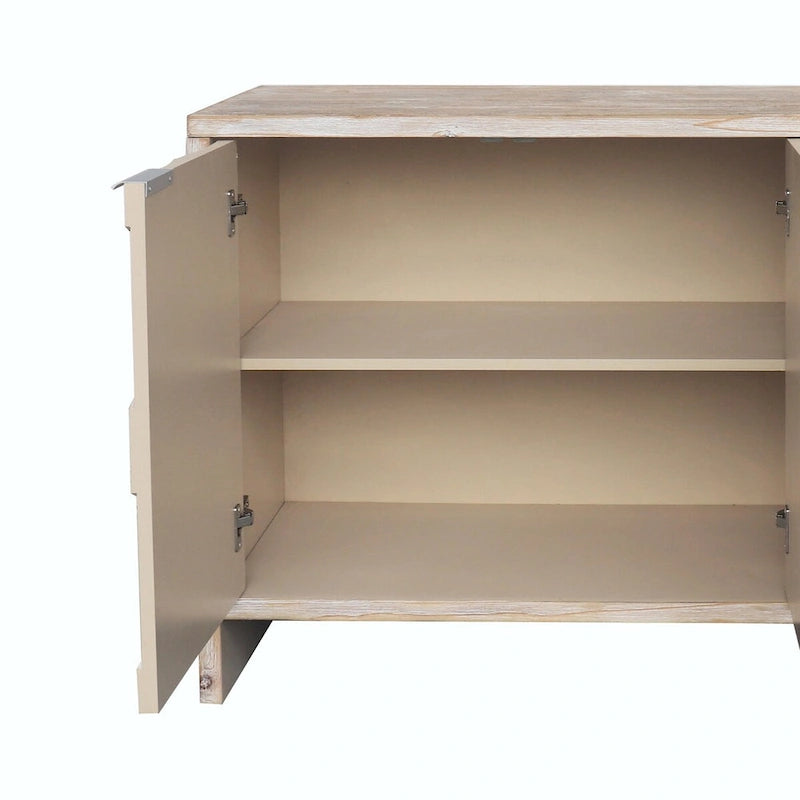 Farmhouse Style 4-Door Wooden Sideboard Buffet Cabinet
