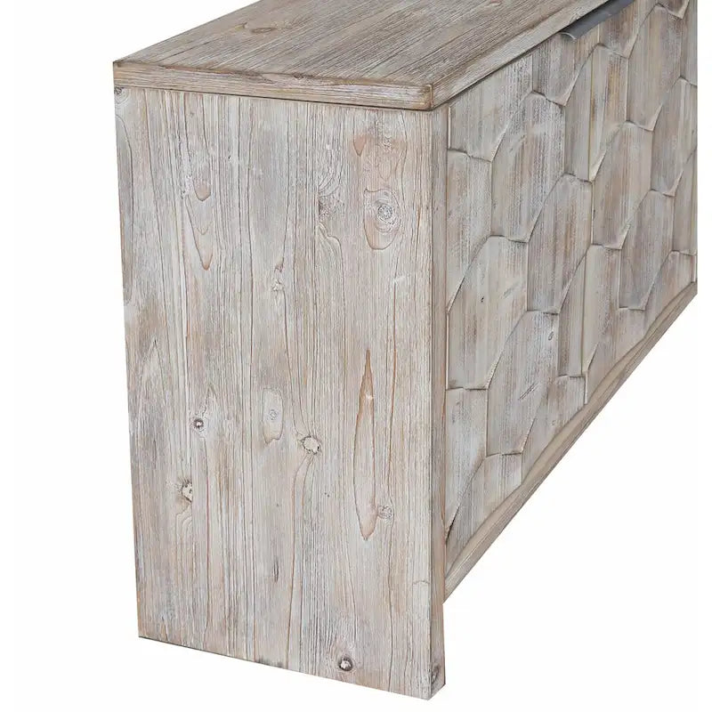 Farmhouse Style 4-Door Wooden Sideboard Buffet Cabinet