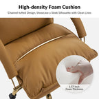 Modern Faux Leather Adjustable Height Tilting Office Chair with 360° Swivel & Metal Base