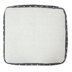 18-Inch White 100% Cotton Ottoman – Decorative & Functional Accent Seat