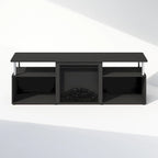 Jensen Open Storage No-Heat Decorative Electric Fireplace TV Stand for TVs up to 70 Inch