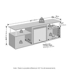 Jensen Open Storage No-Heat Decorative Electric Fireplace TV Stand for TVs up to 70 Inch