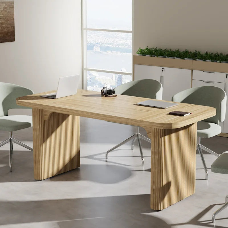 5FT Wood Rectangular Conference Meeting Table Office Executive Desk